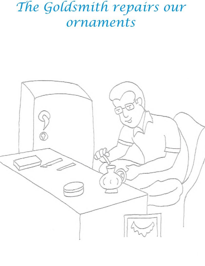 Goldsmith printable coloring page for kids