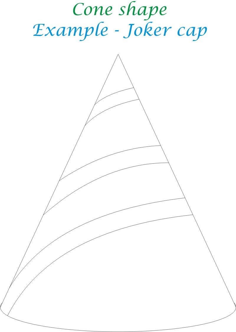 Conical Shape printable coloring page for kids