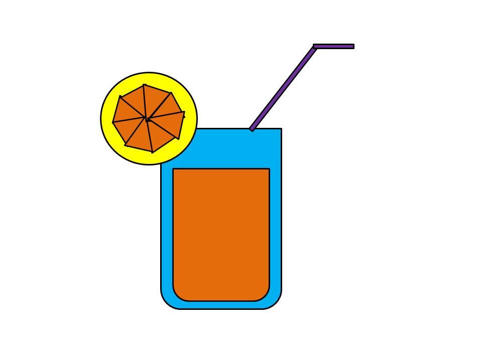 Finally your orange juice glass is ready with beautiful colors