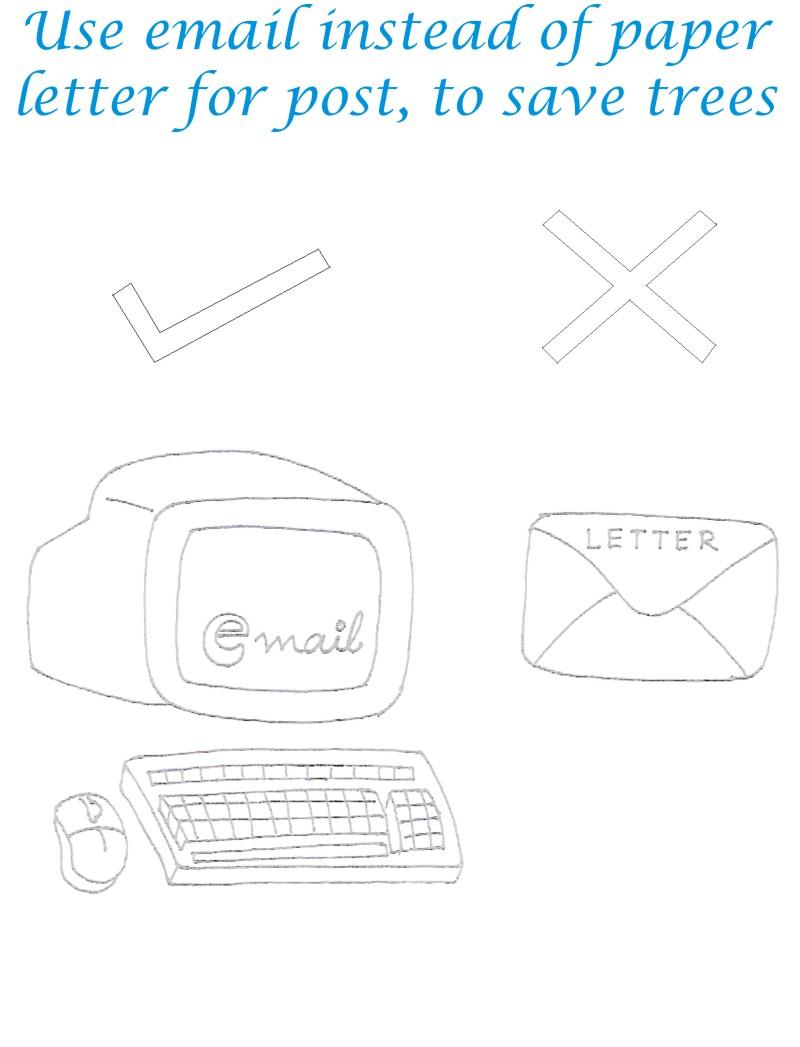 Use Email Save Environment Coloring Page