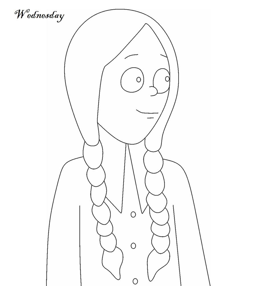 Addams Family Free Colouring Pages