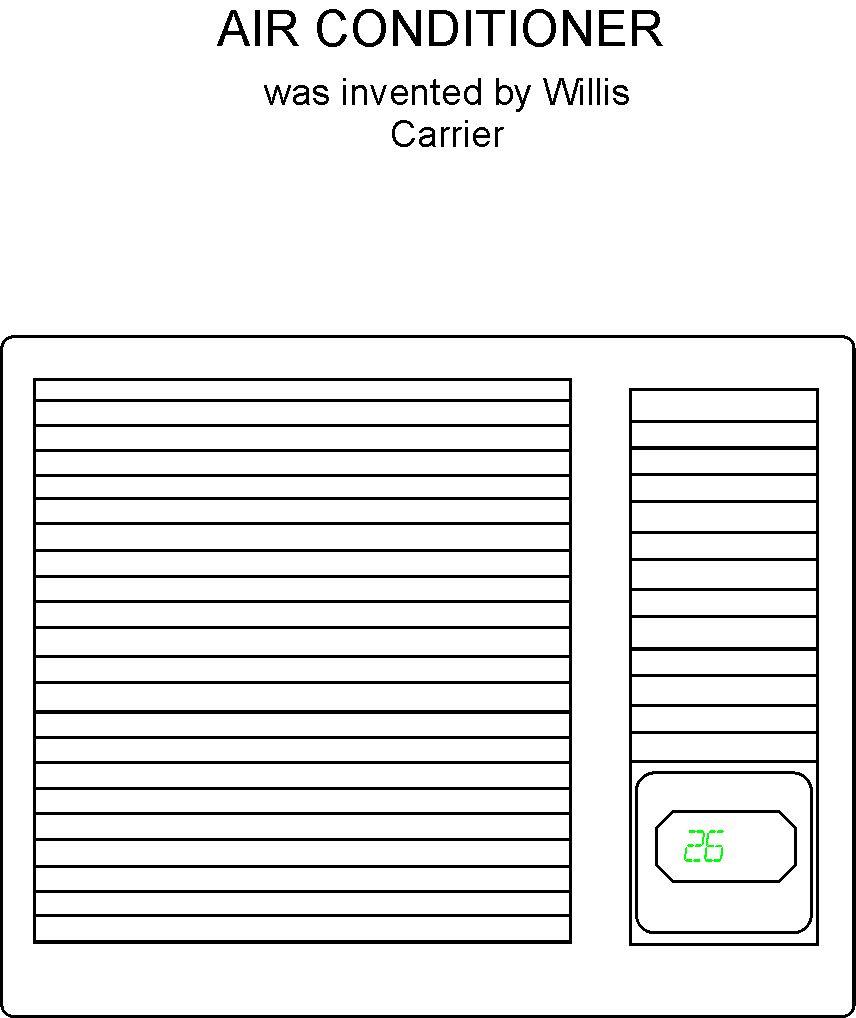 Air Conditioner coloring printable