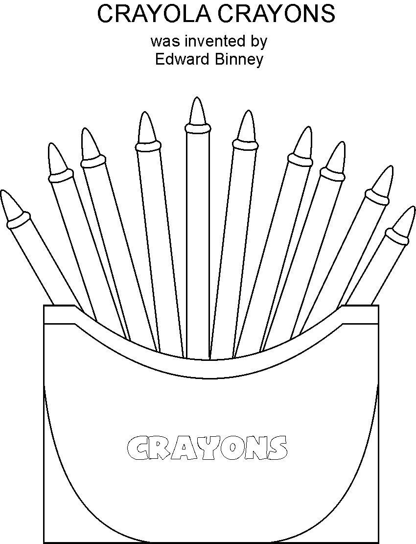 Crayons Coloring Printable