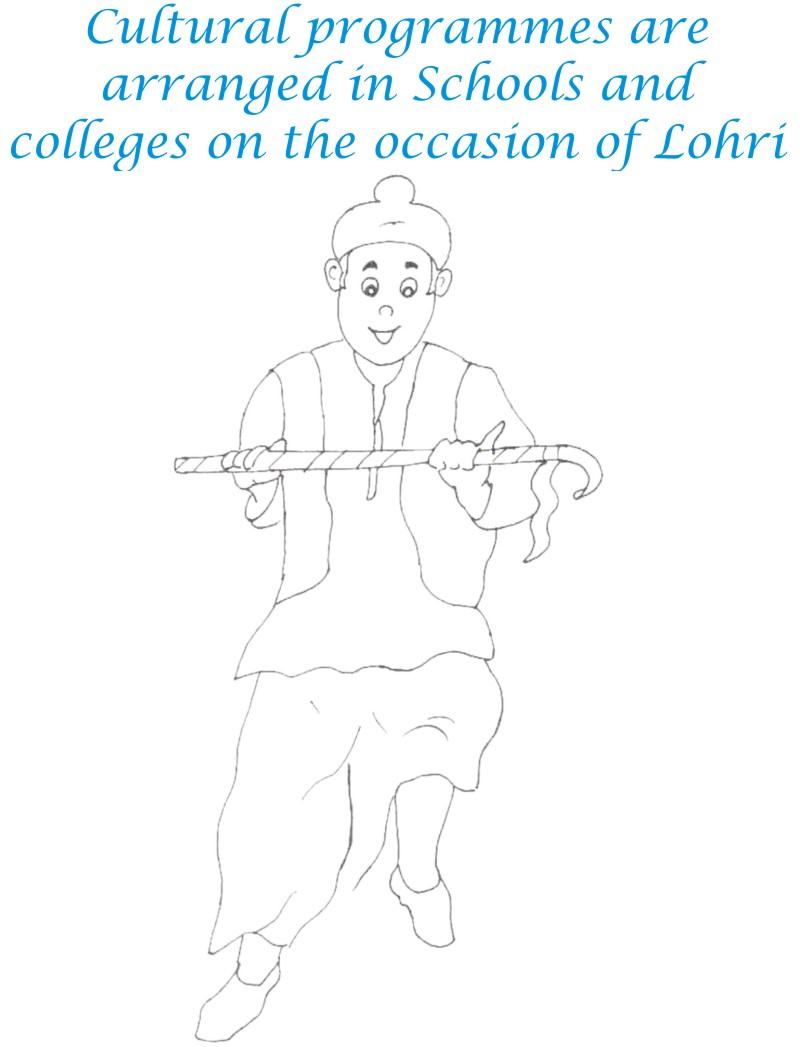 Lohri Cultural Programme Coloring page for kids