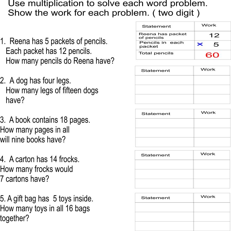 Worksheet #612792: Multiplication Problems Worksheets  education, math worksheets, free worksheets, worksheets, grade worksheets, and multiplication Multiplication Problem Solving Worksheets 900 x 900