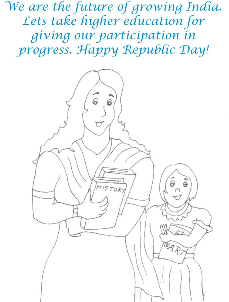 Girl Education coloring page for kids