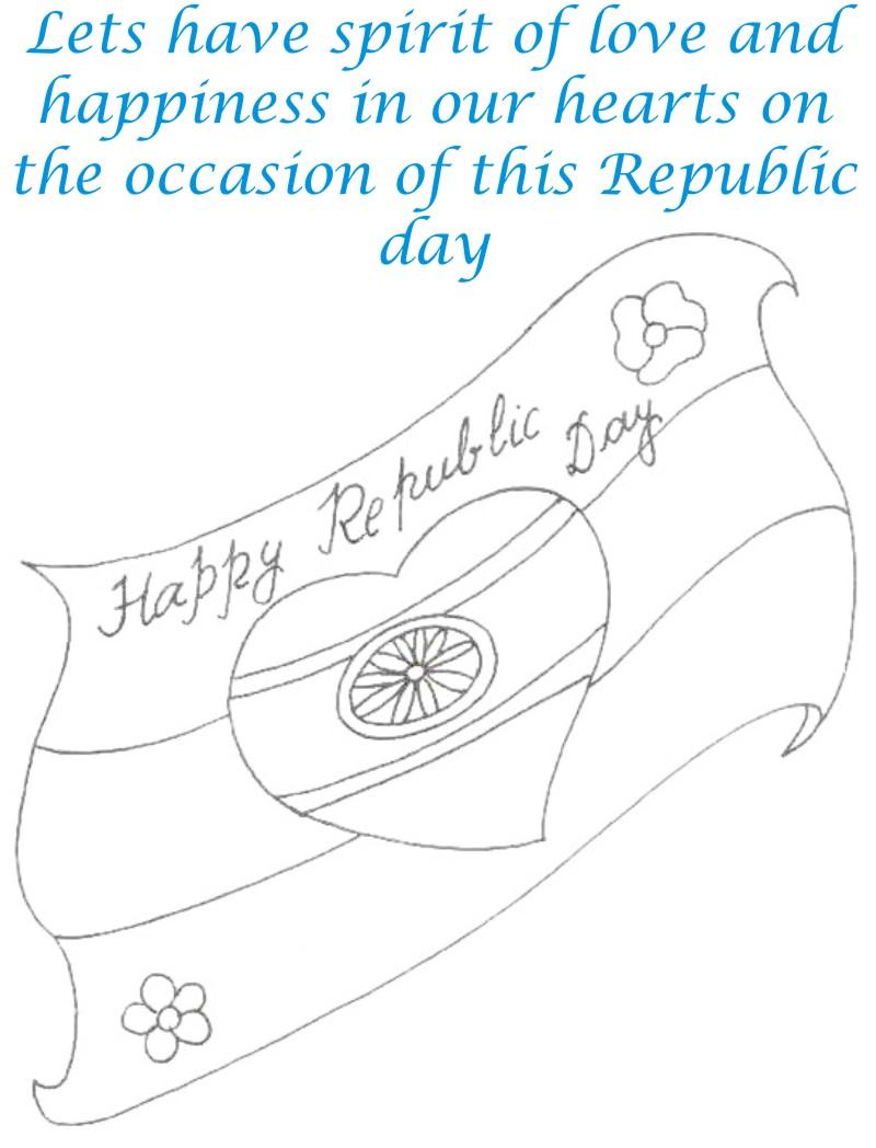 Love for India coloring page for kids