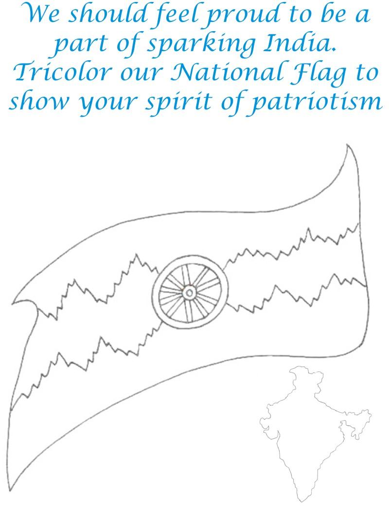 Sparking India Coloring Page for kids