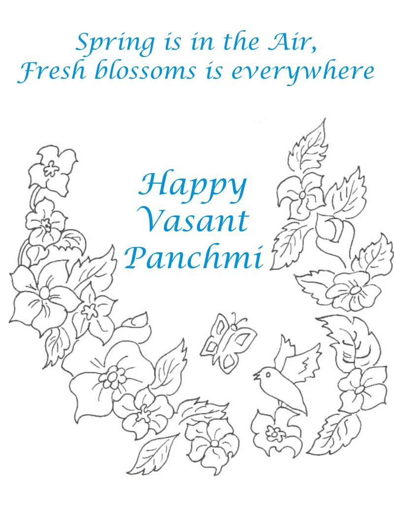 Vansant Panchmi card 3 coloring page for kids