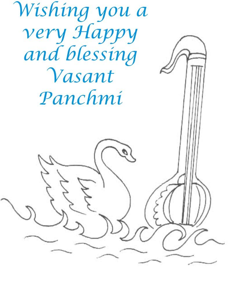 Vansant Panchmi card 4 coloring page for kids