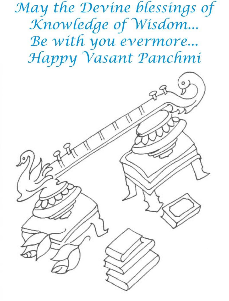 Vansant Panchmi card2 coloring page for kids