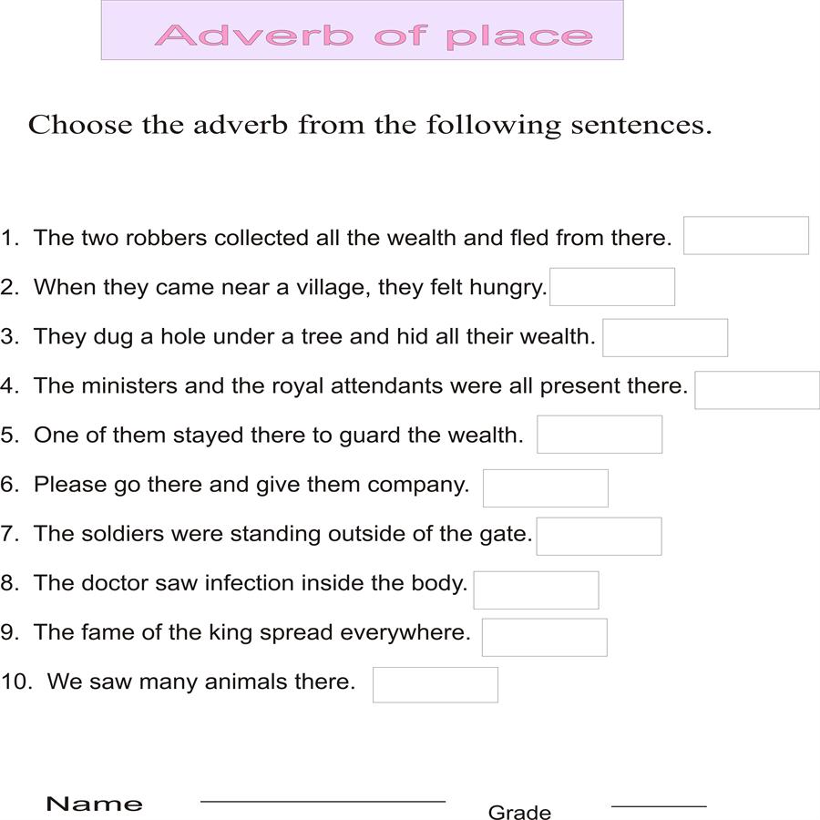 adverbs of time worksheet grade 4