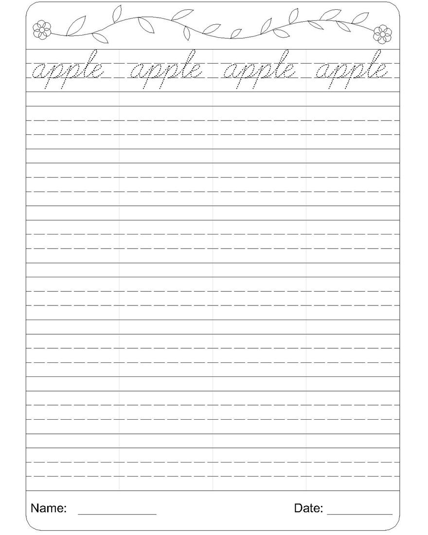 English Cursive Handwriting Worksheets Pdf  cursive handwriting printables crafthubshandwriting 