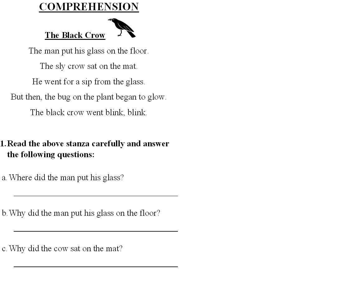 worksheet Sat Grammar Worksheets comprehension 1