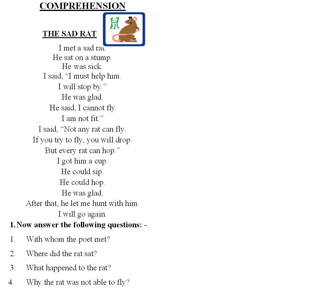 worksheet Free Comprehension Worksheets For Grade 2 comprehension 2