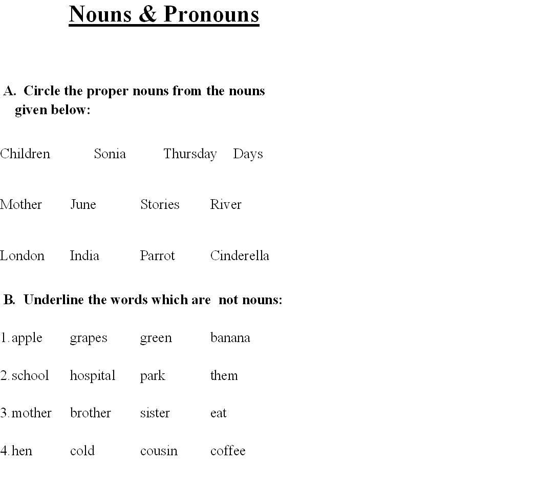 Grade 2 English Worksheets Nouns - Worksheet Pages printable worksheets, learning, worksheets for teachers, math worksheets, and education Worksheets Nouns 2 951 x 1090