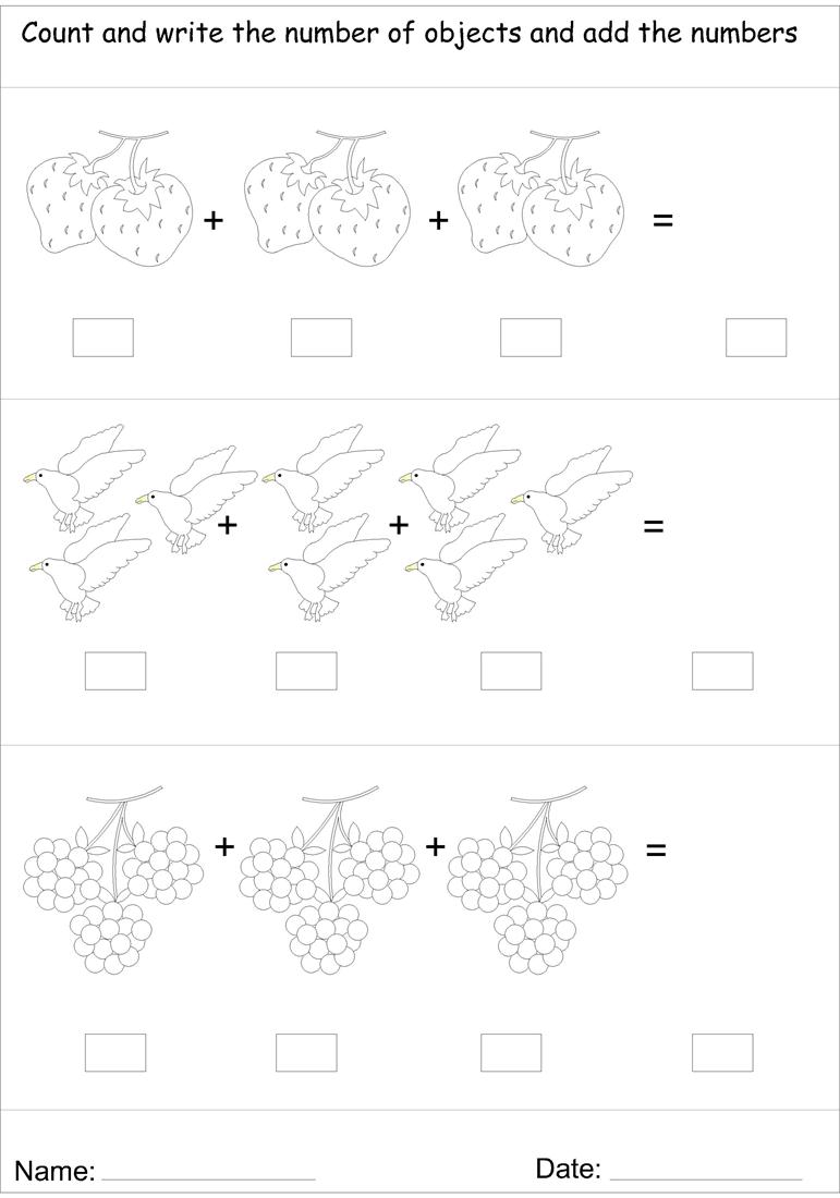 Picture addition worksheet 3