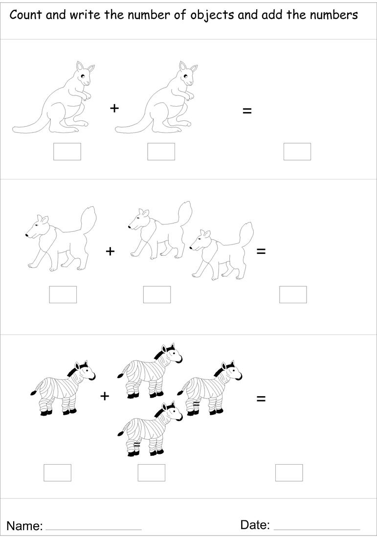 Picture addition worksheet 4