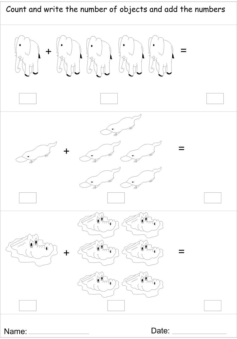 Picture addition worksheet 5