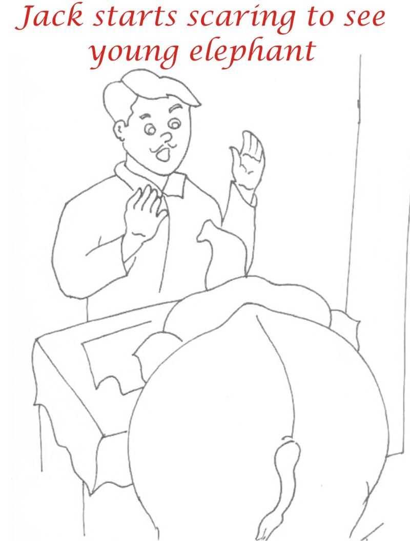 Jack scares coloring page printable for kids