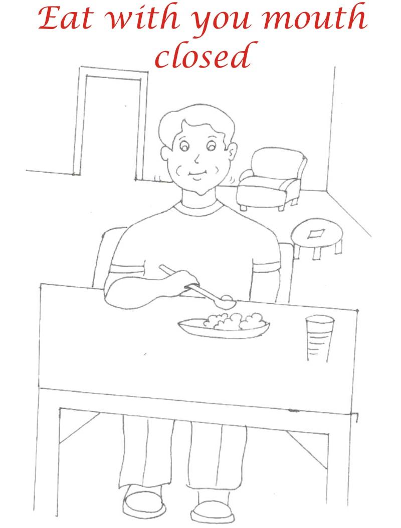 manners coloring pages for kids - photo #6
