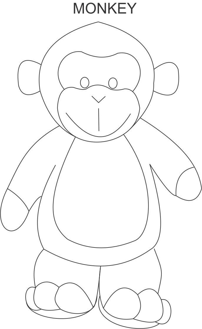 Monkey Coloring Pages Pdf : Monkey coloring page for kids Monkey Coloring Pages Pdf : Monkey coloring page for kids