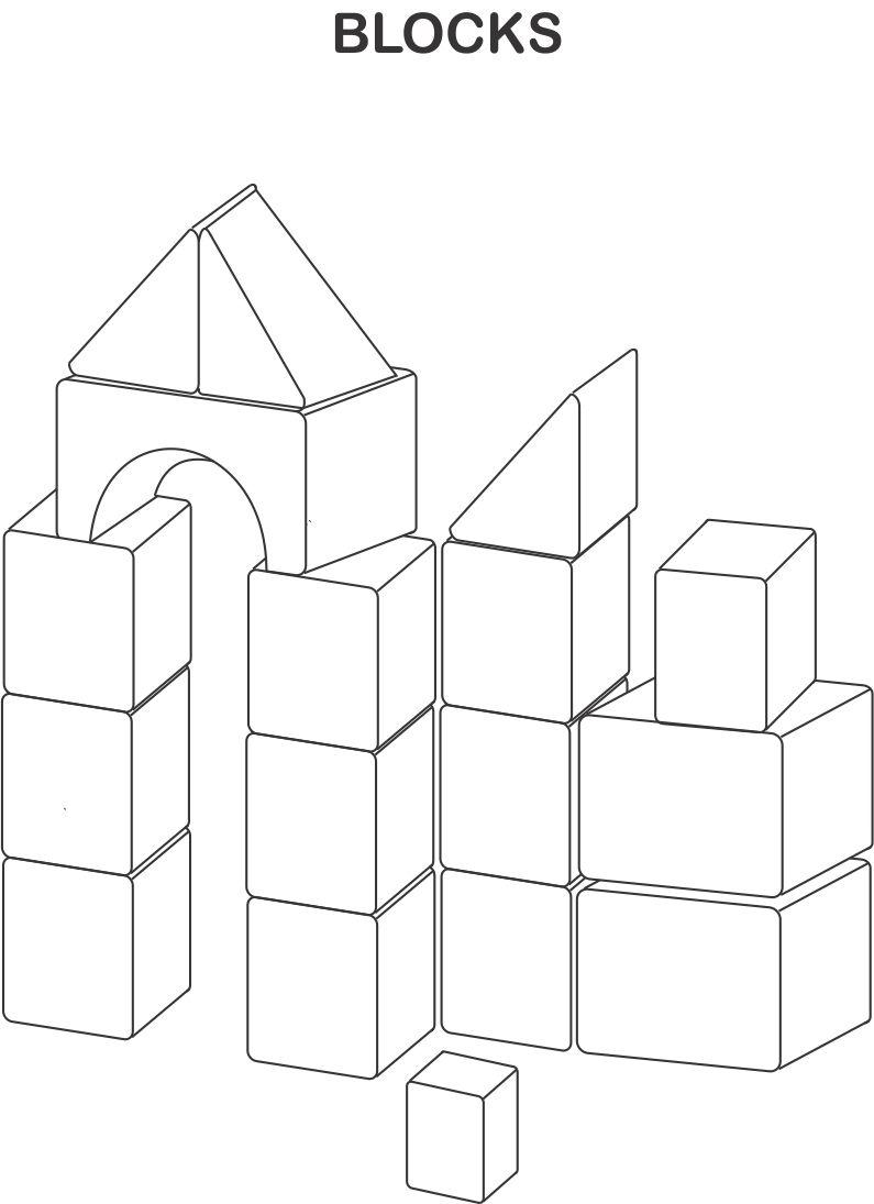 blocks colouring pages