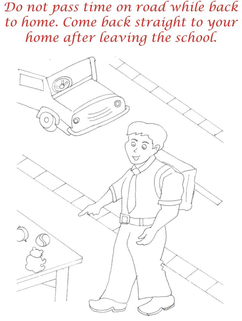 Etiquette in school coloring page for kids
