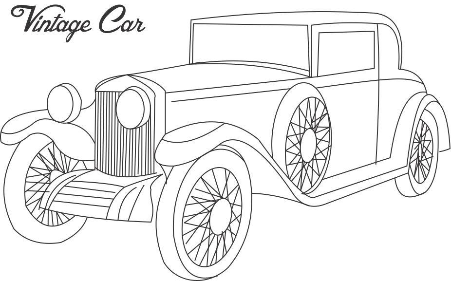 Vintage Car Coloring Printable Page For Kids 3 Vintage Car Coloring Printable Page For Kids 3