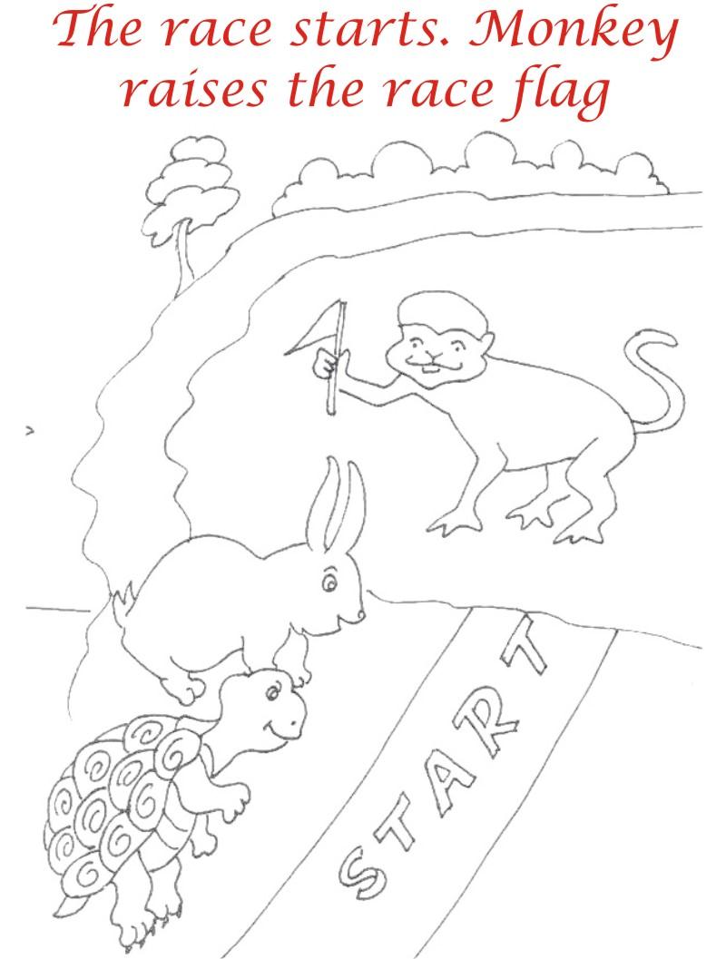 The Racing story coloring page for kids 8