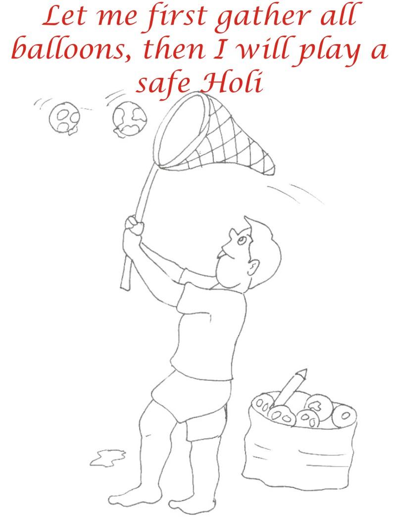 Holi coloring printable pages for kids 15