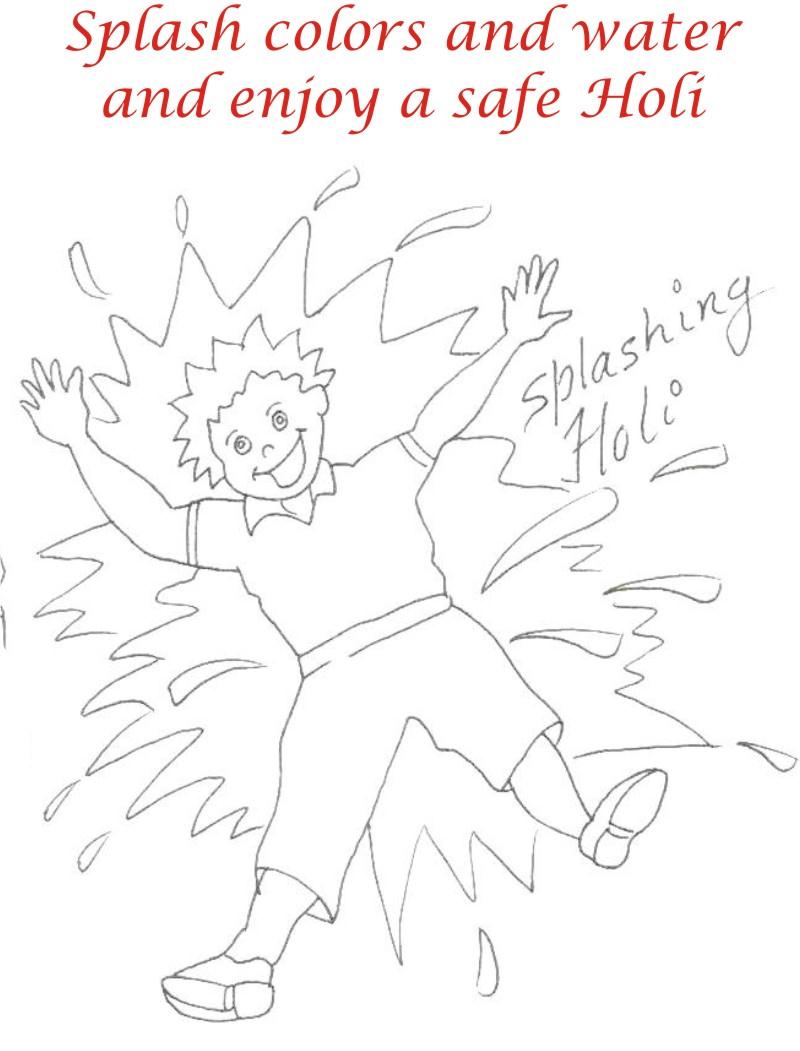 holi colouring pages