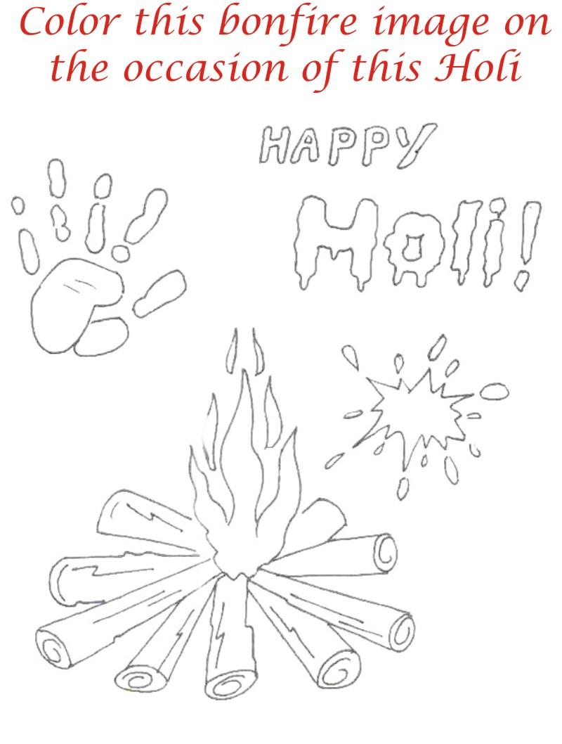 Holi coloring printable page for kids 27