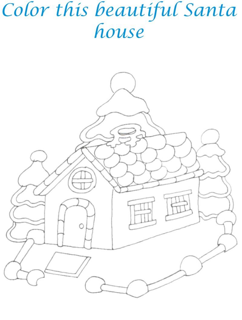 Sweet home coloring printable page for kids 1