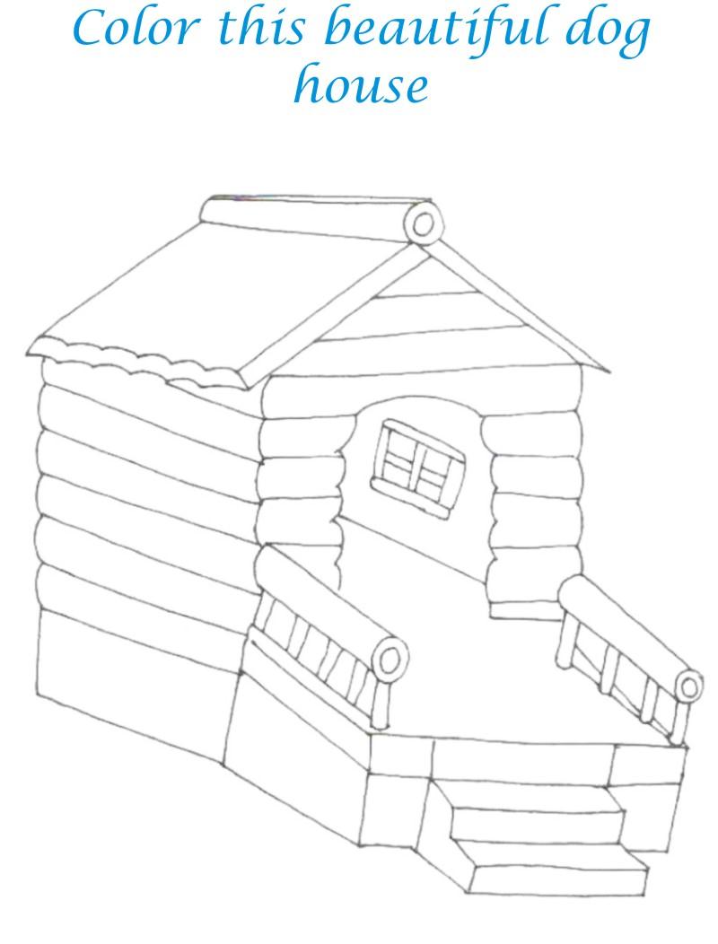Sweet home coloring printable page for kids 3