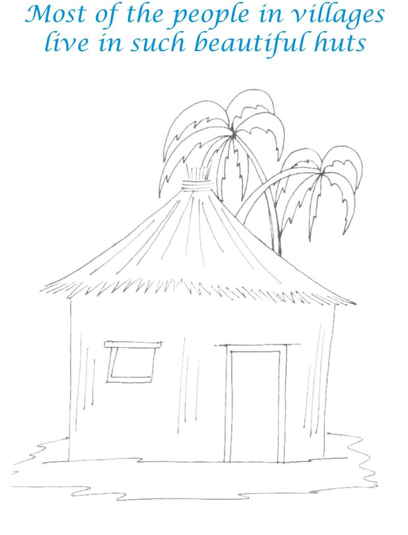 Sweet home coloring printable page for kids 9