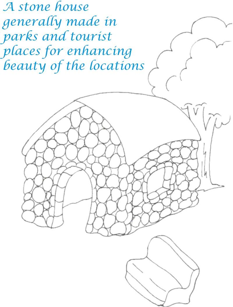 Sweet home coloring printable page for kids 13