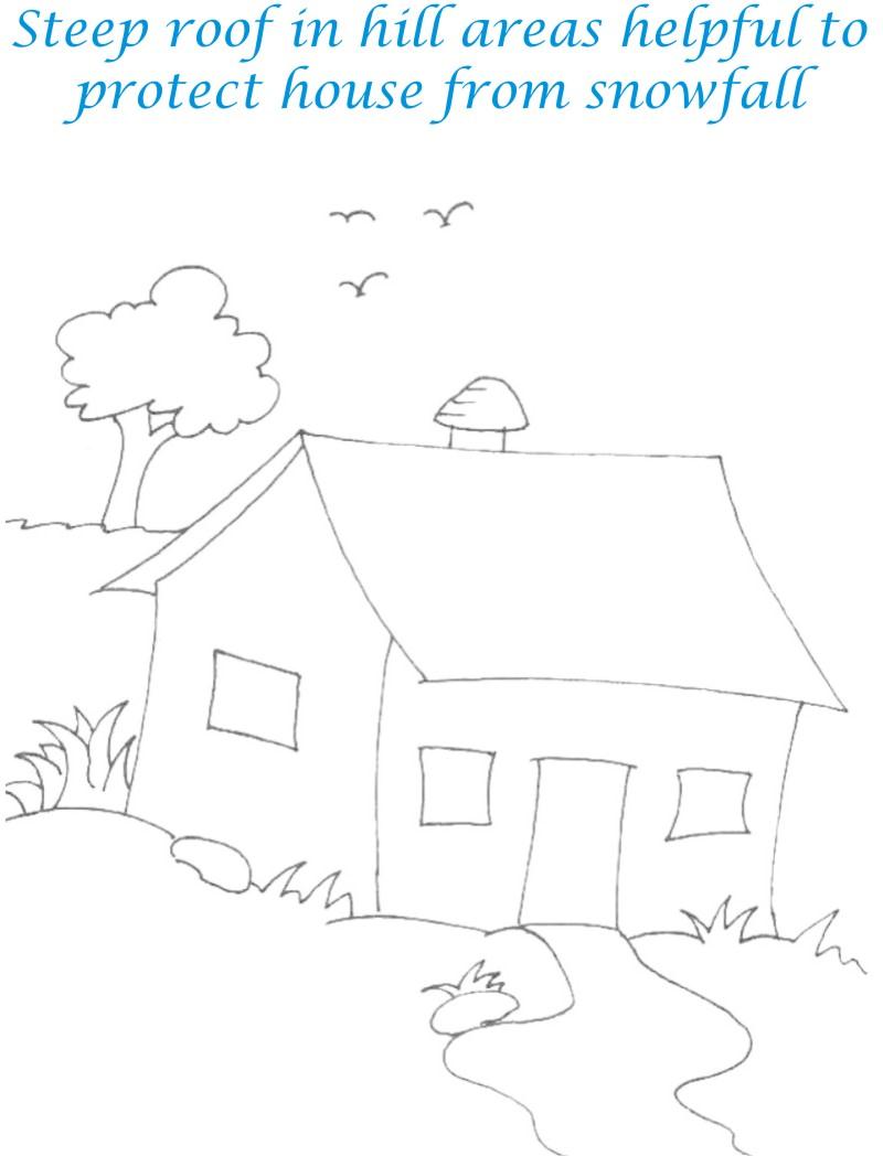 Sweet home coloring printable page for kids 14