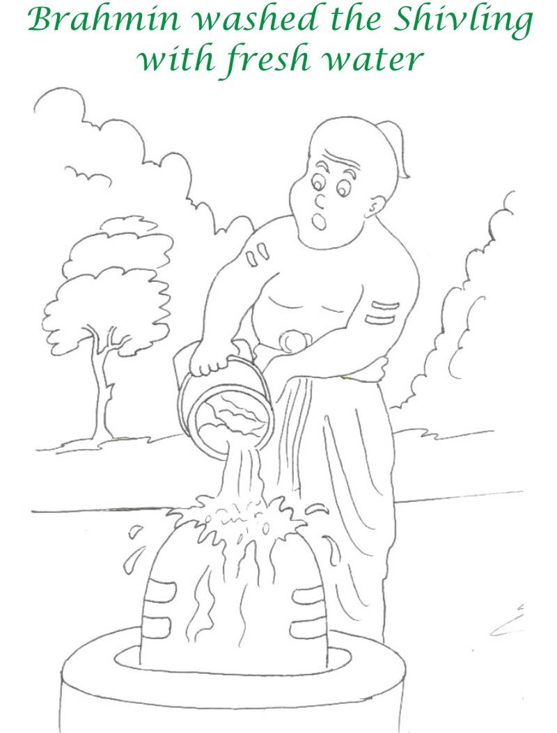 True devotee Story coloring page for kids 10