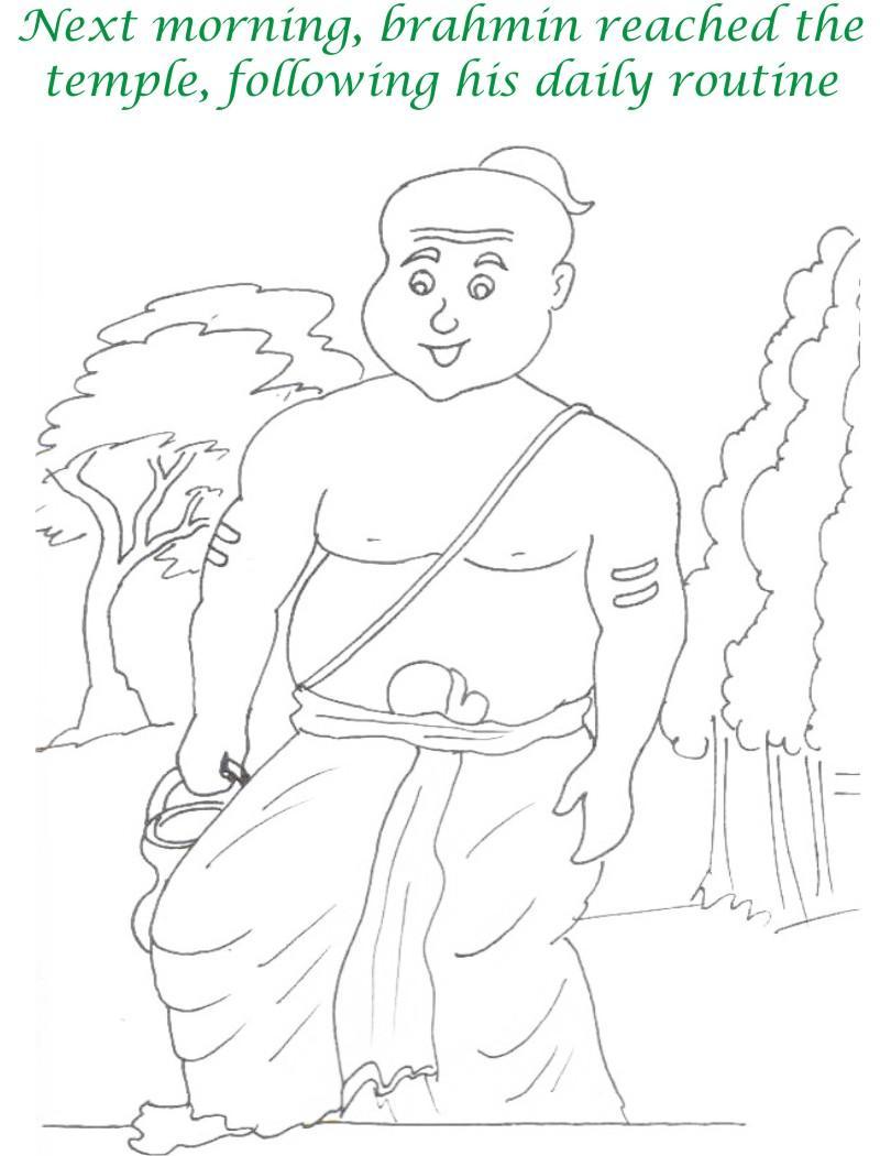 True devotee Story coloring page for kids 19