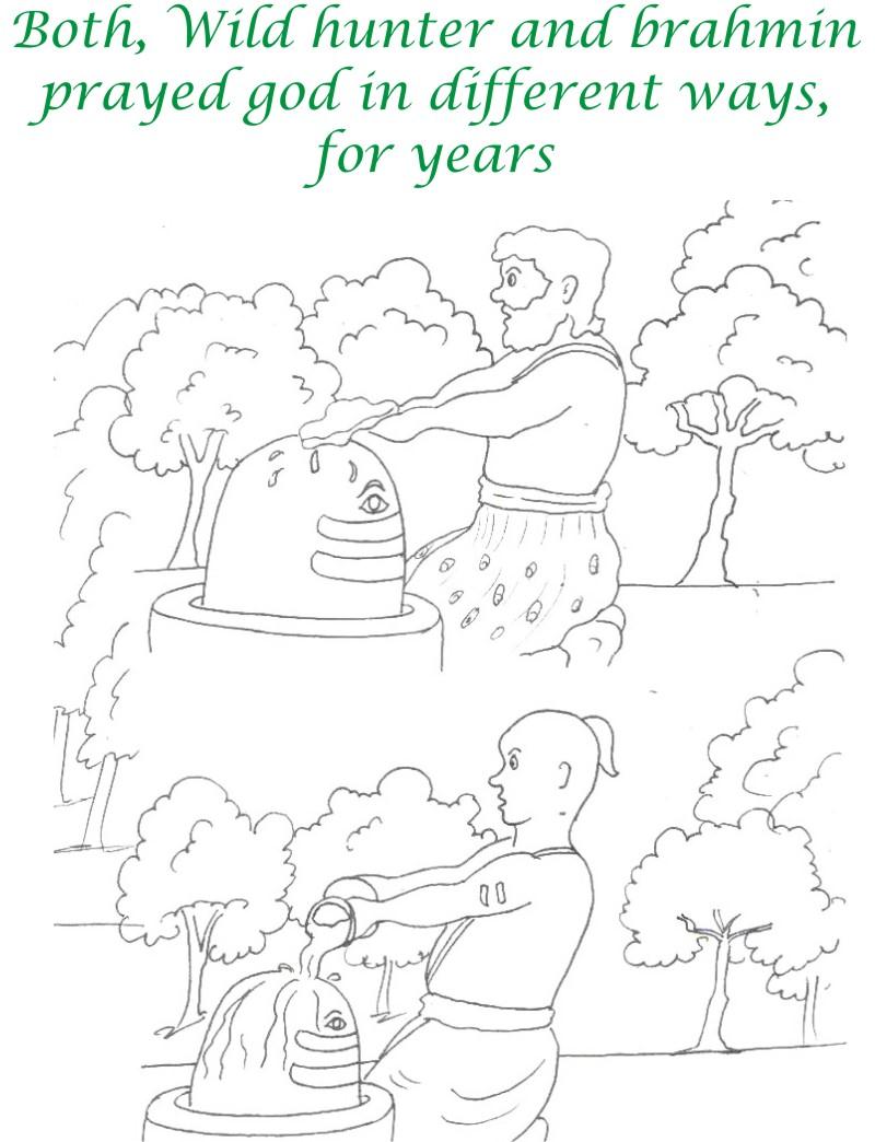 True devotee Story coloring page for kids 14