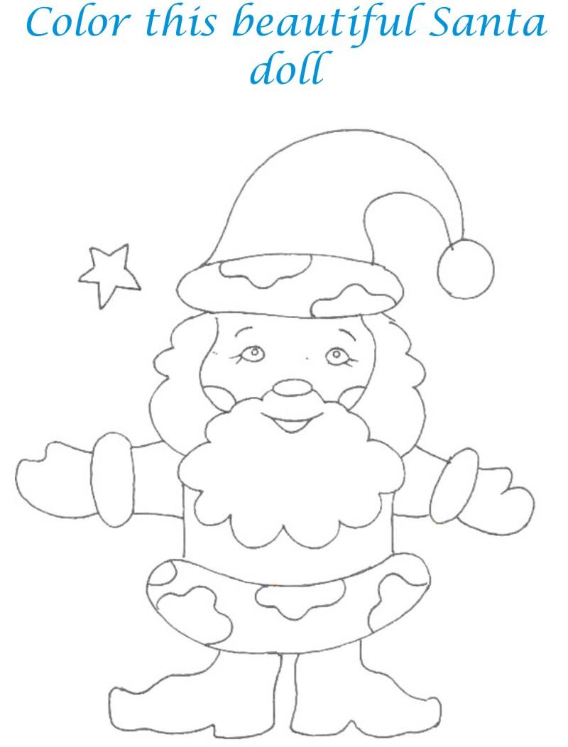 Dolls coloring printable page for kids 5