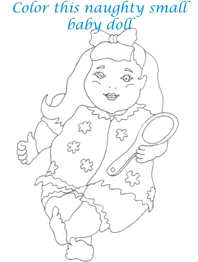 Dolls coloring printable page for kids 9