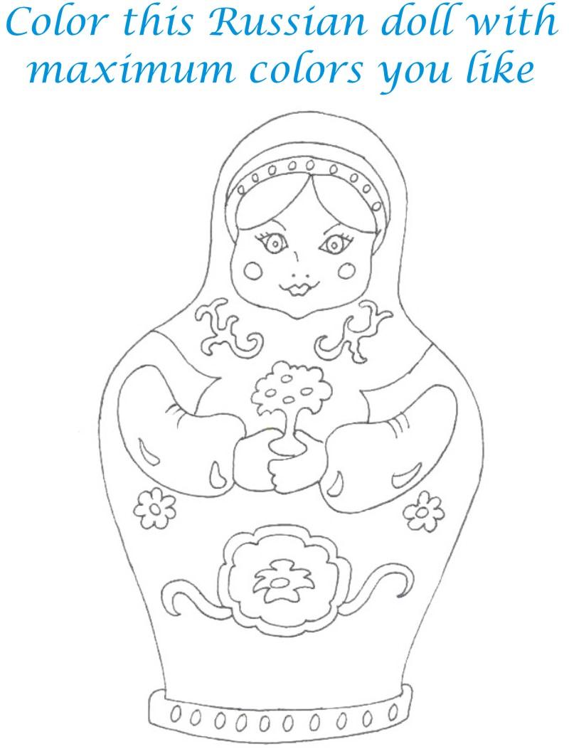 Dolls coloring printable page for kids 11