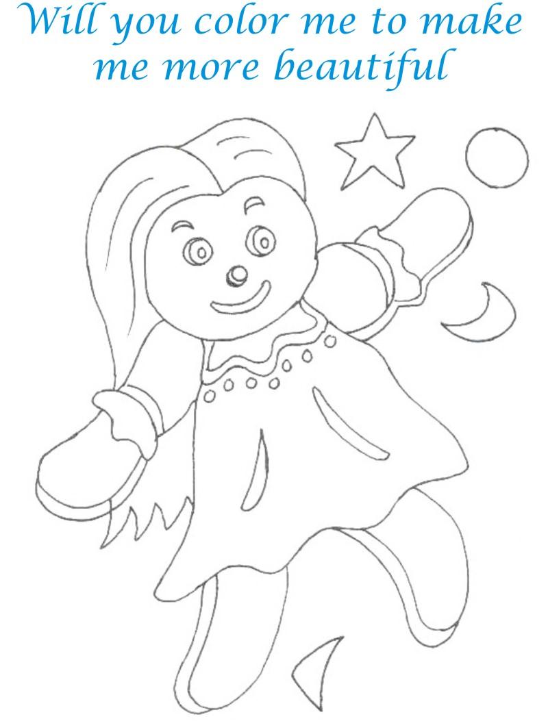 Dolls coloring printable page for kids 15