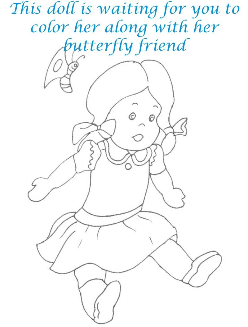Dolls coloring printable page for kids 20