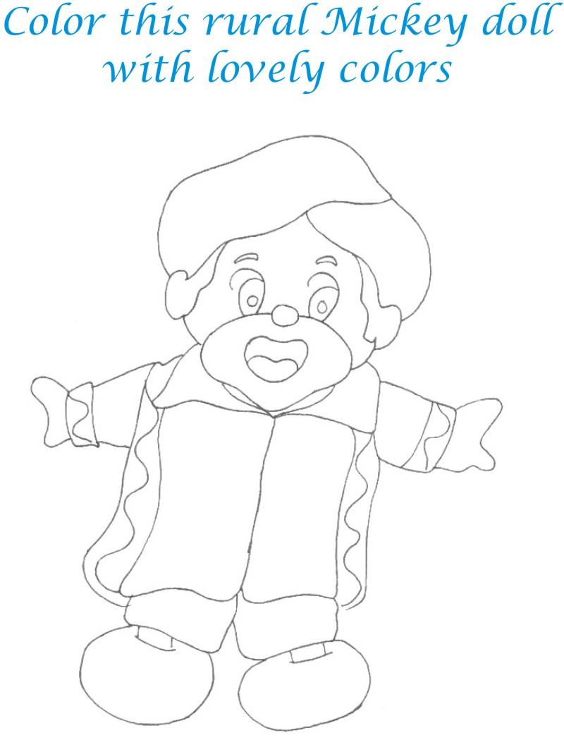 Dolls coloring printable page for kids 30