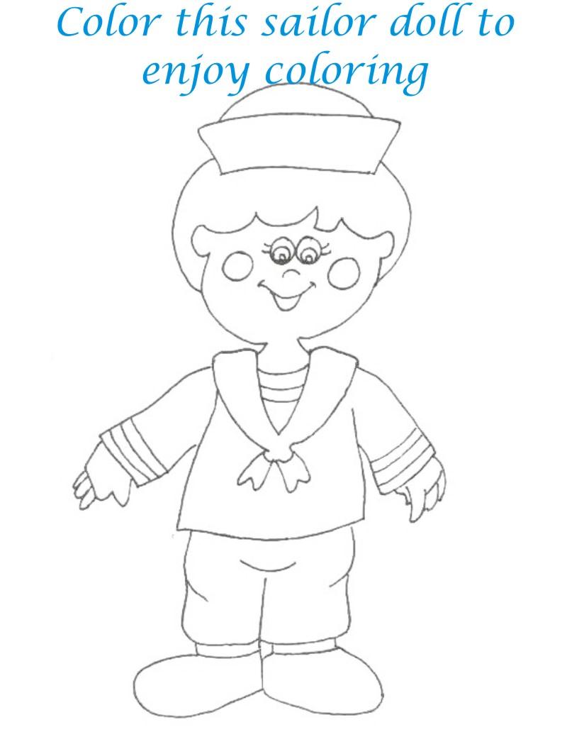 Dolls coloring printable page for kids 31