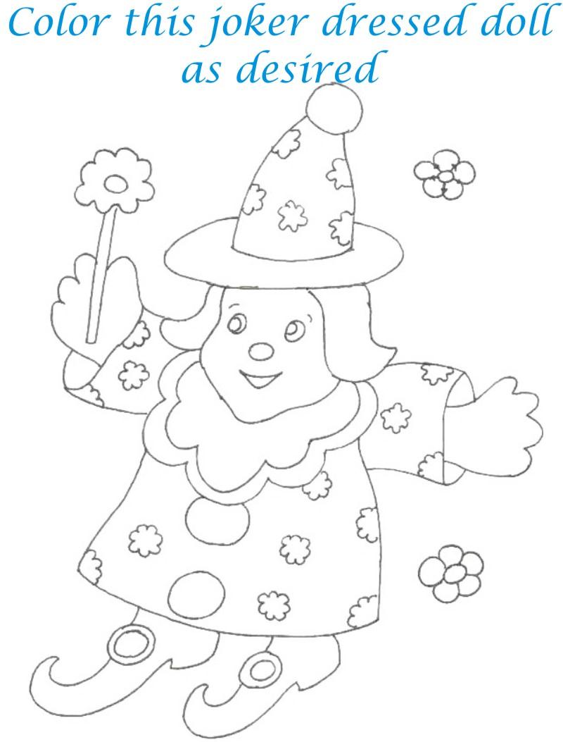 Dolls coloring printable page for kids 17