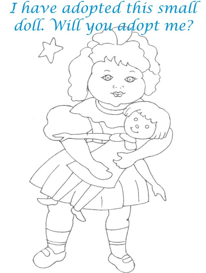 Dolls coloring printable page for kids 18